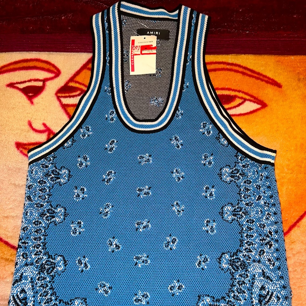 Amiri Blue Bandana Tank Top *SOLD*